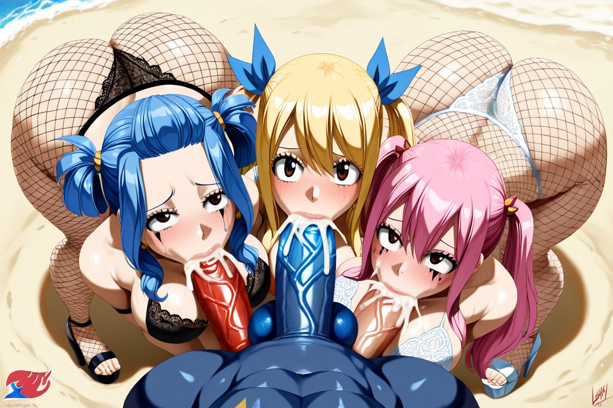 Looking Up At Viewer Ass Up, Fishnets, Deep Throat Hentai AI Porn
