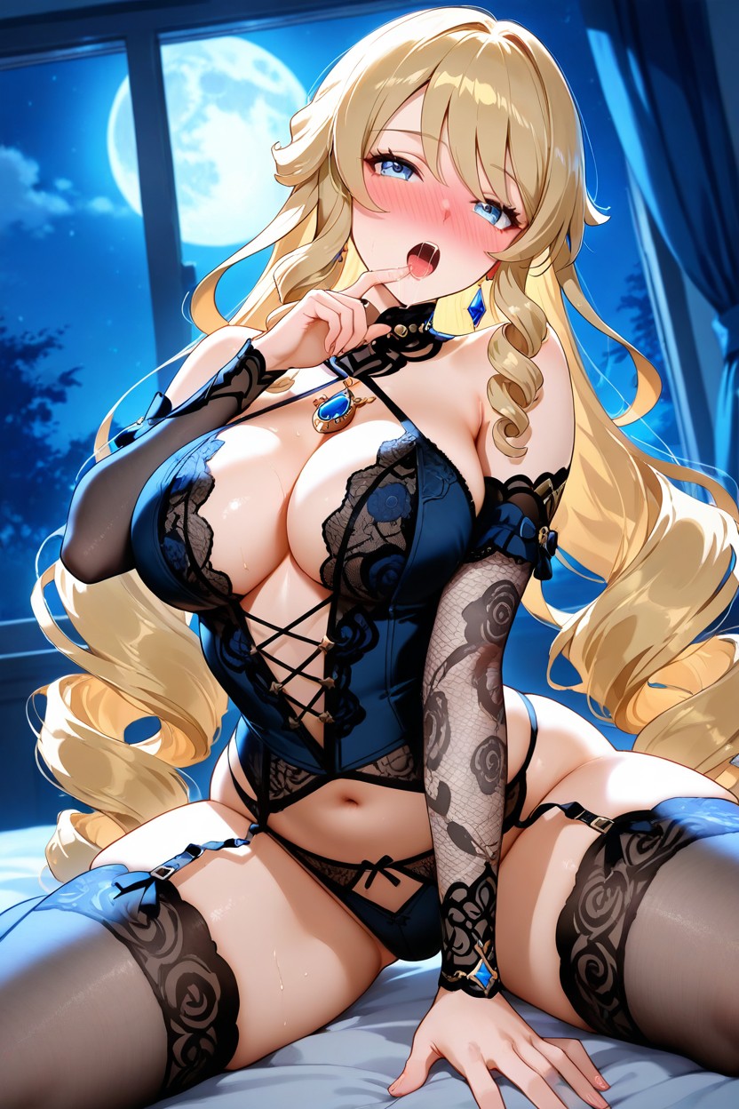 From Below, Feminine, Very Long Hair Hentai AI Porn