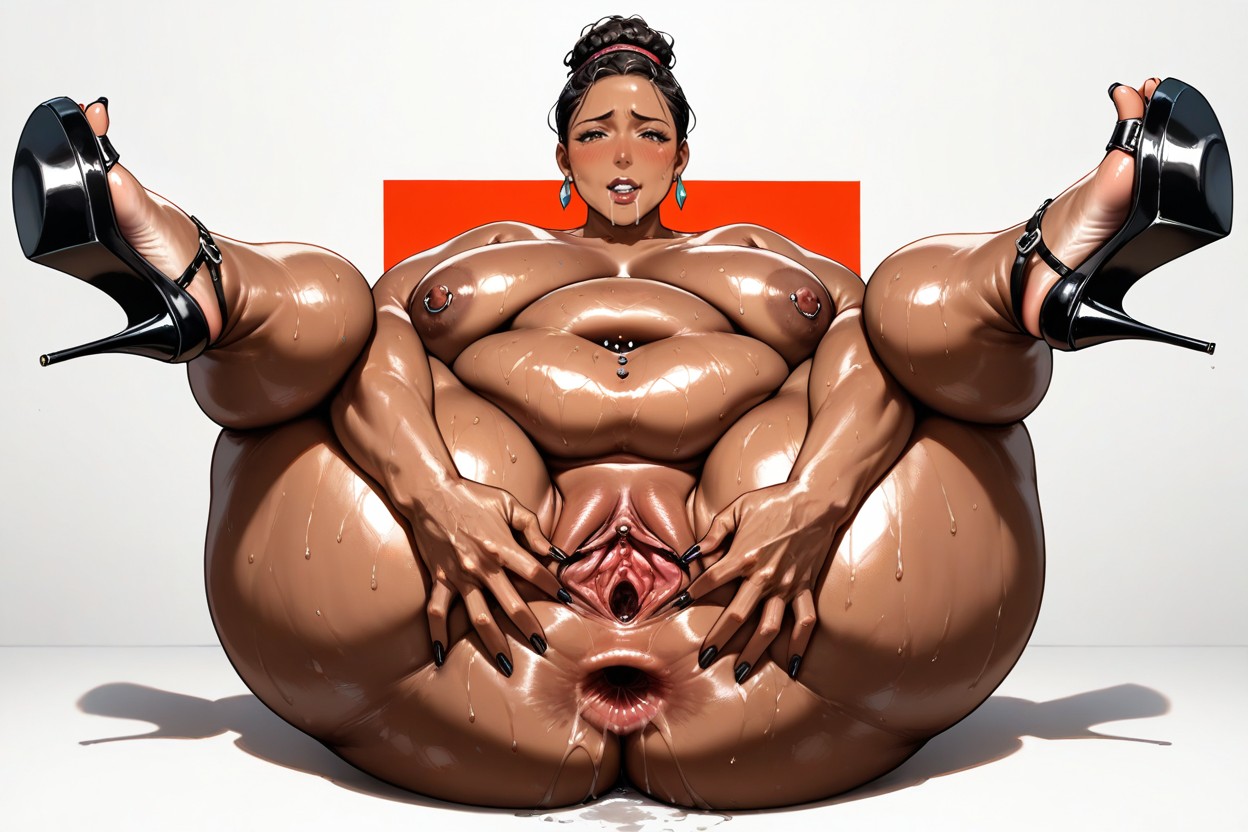 Feet Closest To The Viewer, Bobcut, Tits Always Visible Hentai AI Porn