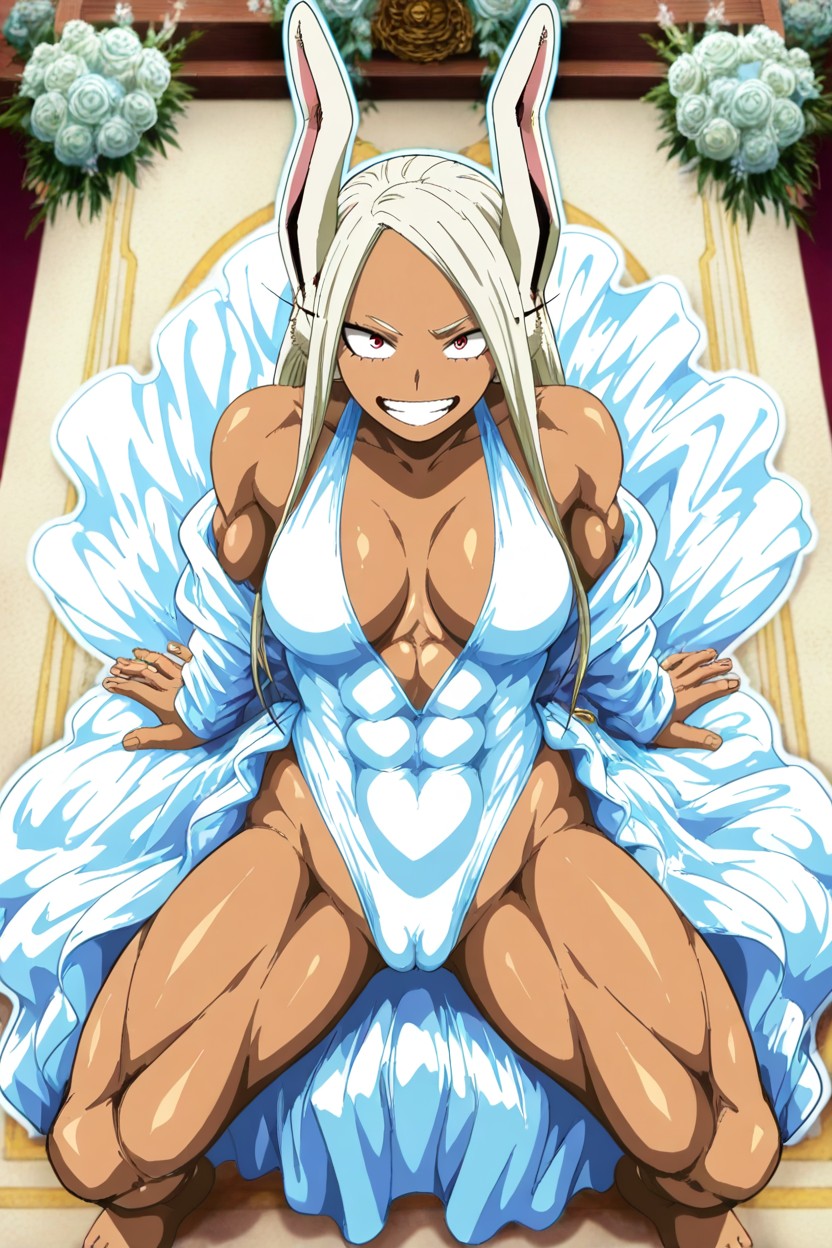 Off-shoulder, Spreading Legs, Looking At Viewer Hentai AI Porn