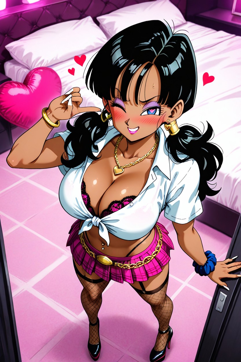 Makeup, Videl From Dragon Ball Z, Blue Eyes Hentai IA