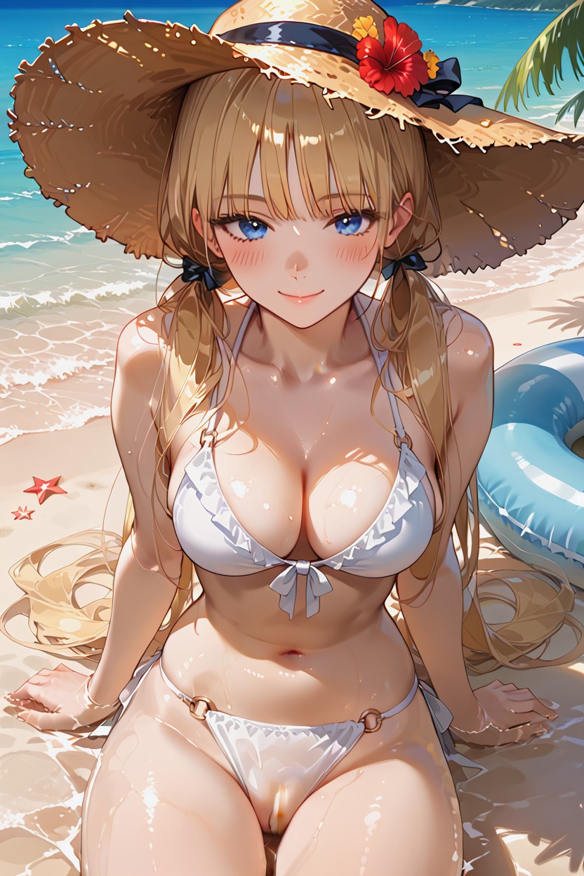 Blushing, Smile, Pussy Hentai AI Porn