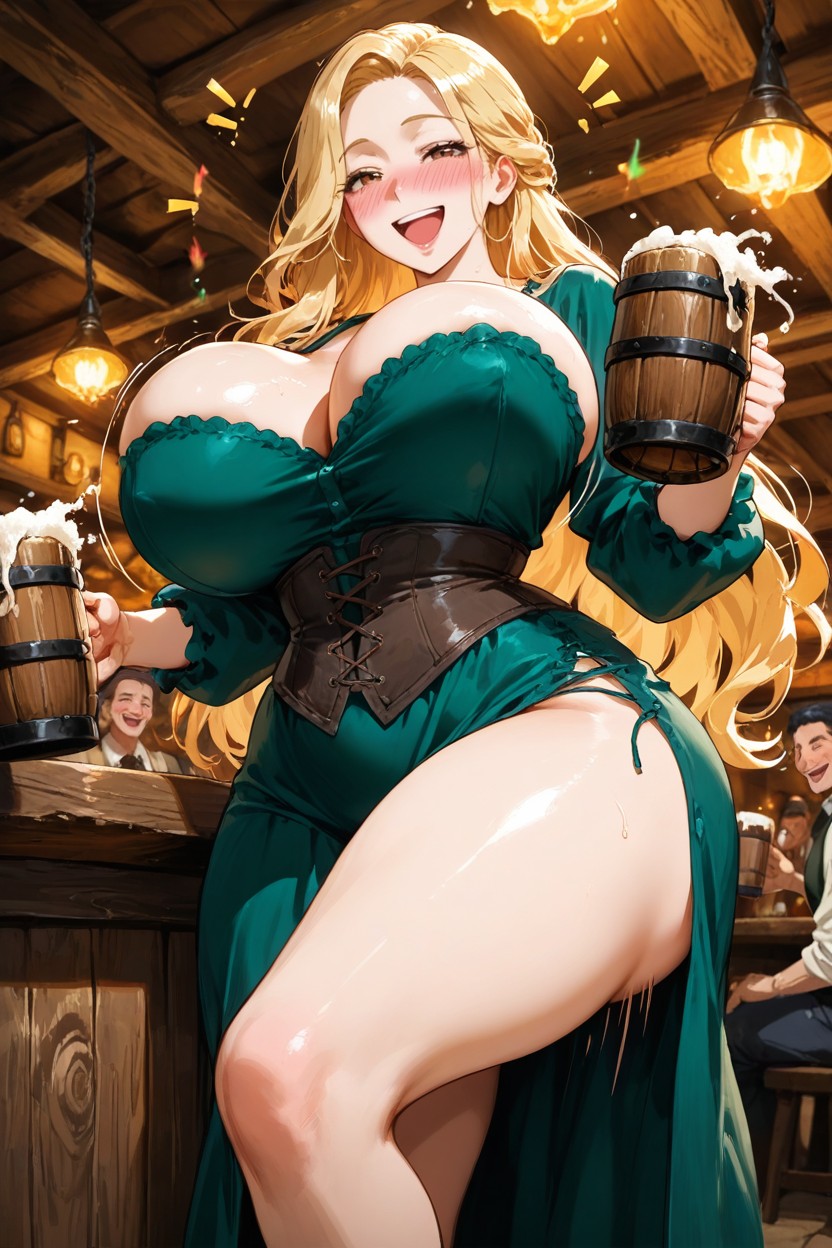 Reallydrunk, Blonde, Detailed Hentai AI Porn
