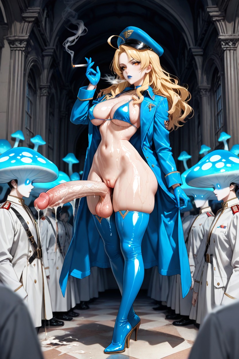 Pony Cock, Detailed Picture, Cum On Tits Hentai AI Porn