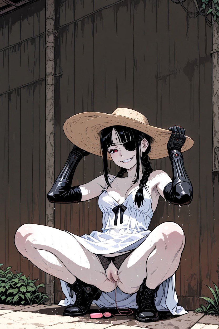 Long Length, Small Breasts, Pale White Skin Hentai AI Porn