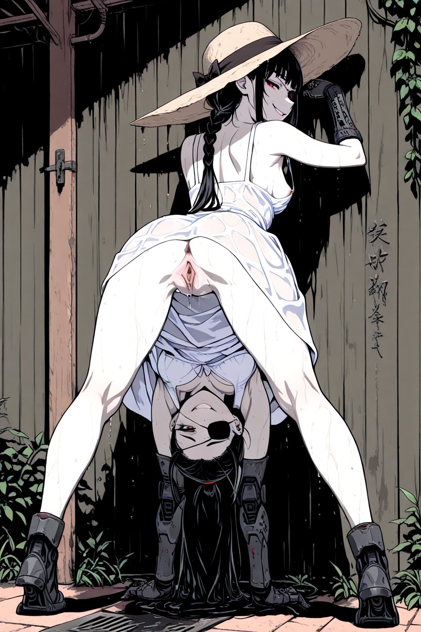 Braided Hair, Skinny, One Eye Patch Hentai AI Porn