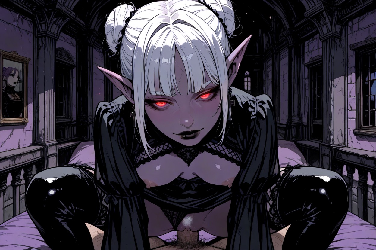 Perfect Thick Lips, Red Eyes, Panties Pushed Aside Hentai AI Porn