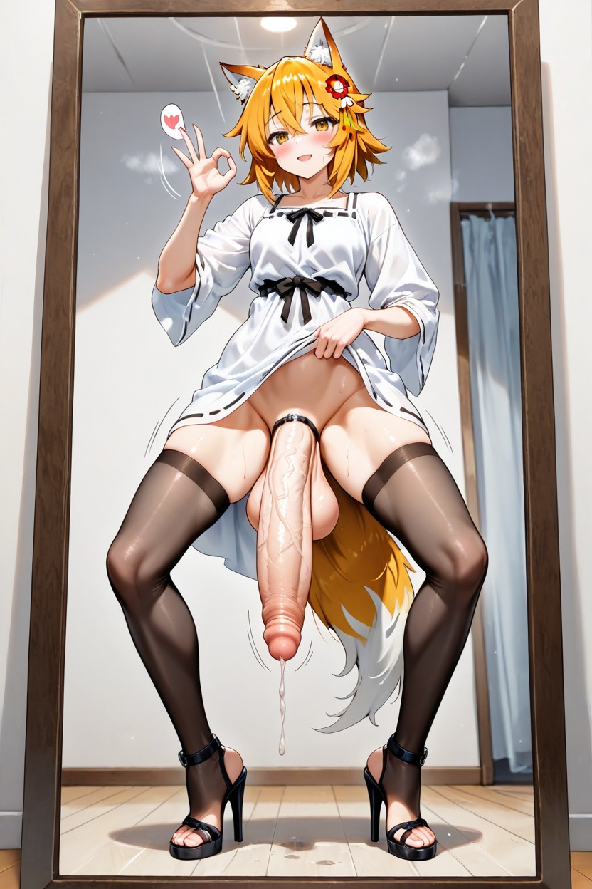 Full Body View, Erect Cock, Vacuum Fellation Gesture Hentai AI Porn