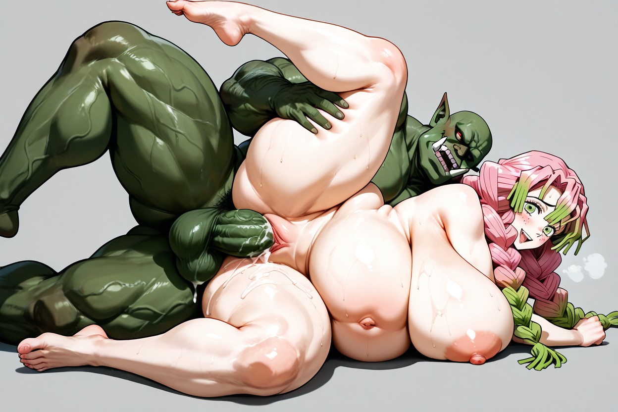 Massive Pregnant Belly, Gigantic Male Orc, Anal Spooning Sex Porno IA Hentai
