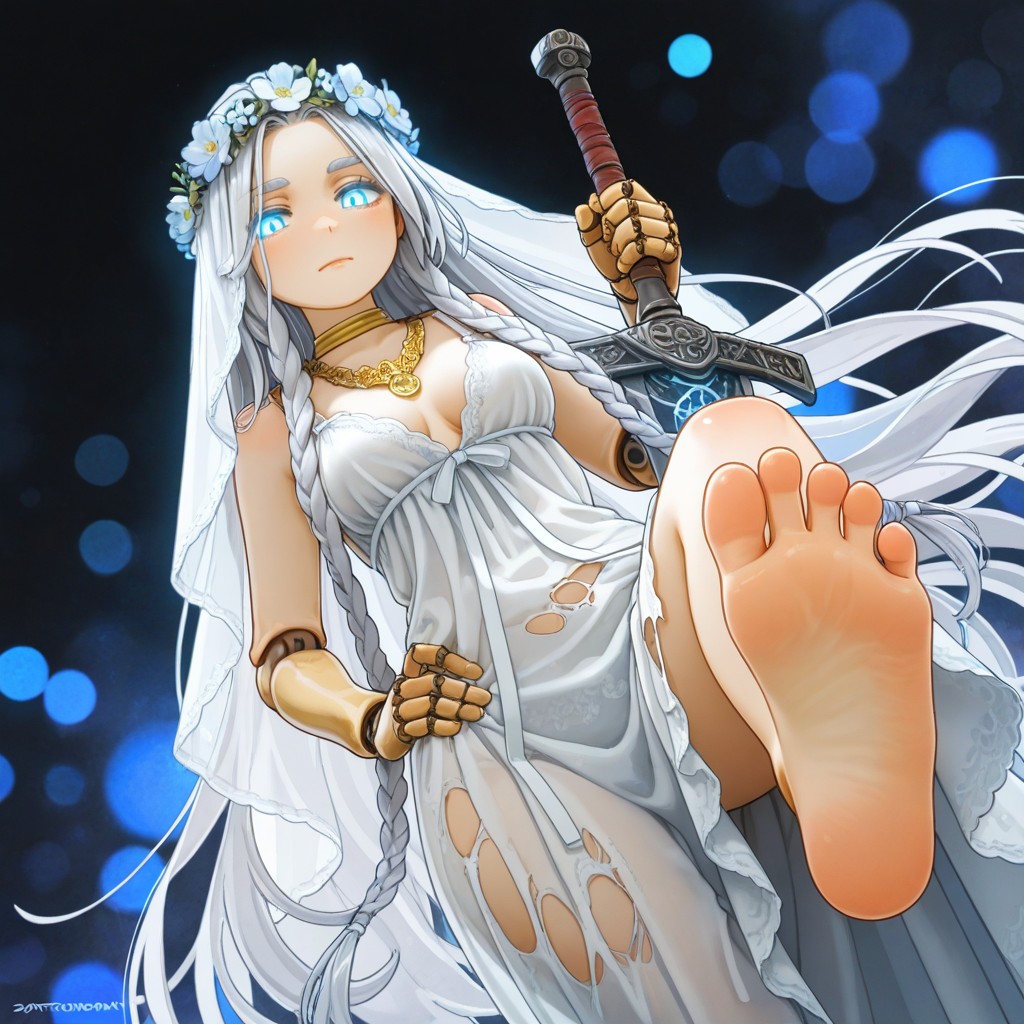30+, Foot Focus, Blue Bokeh Hentai AI Porn