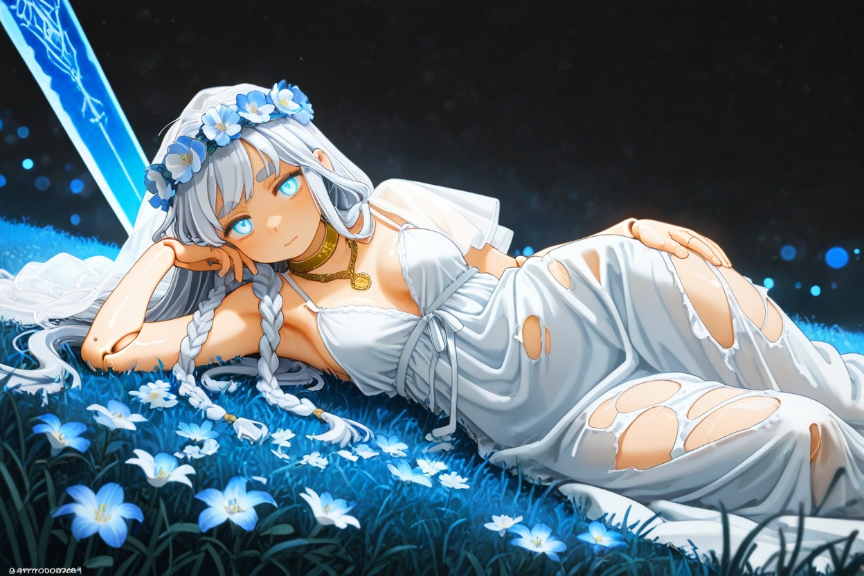 Revenant From Elden Ring Nightreign, Blue Bokeh, Rim Lighting Hentai IA