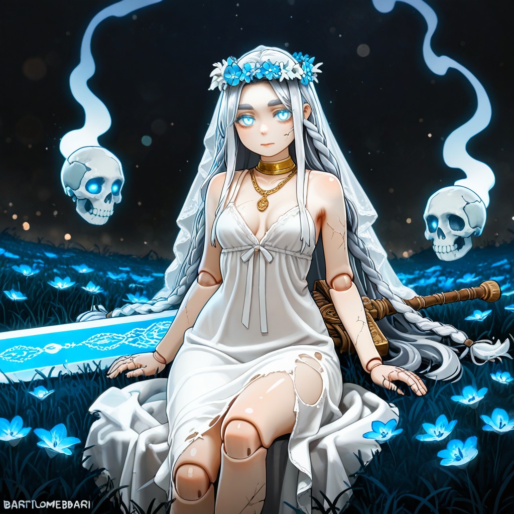 Windy, Night, Massive Gigantic Moonlight Greatsword Hentai IA