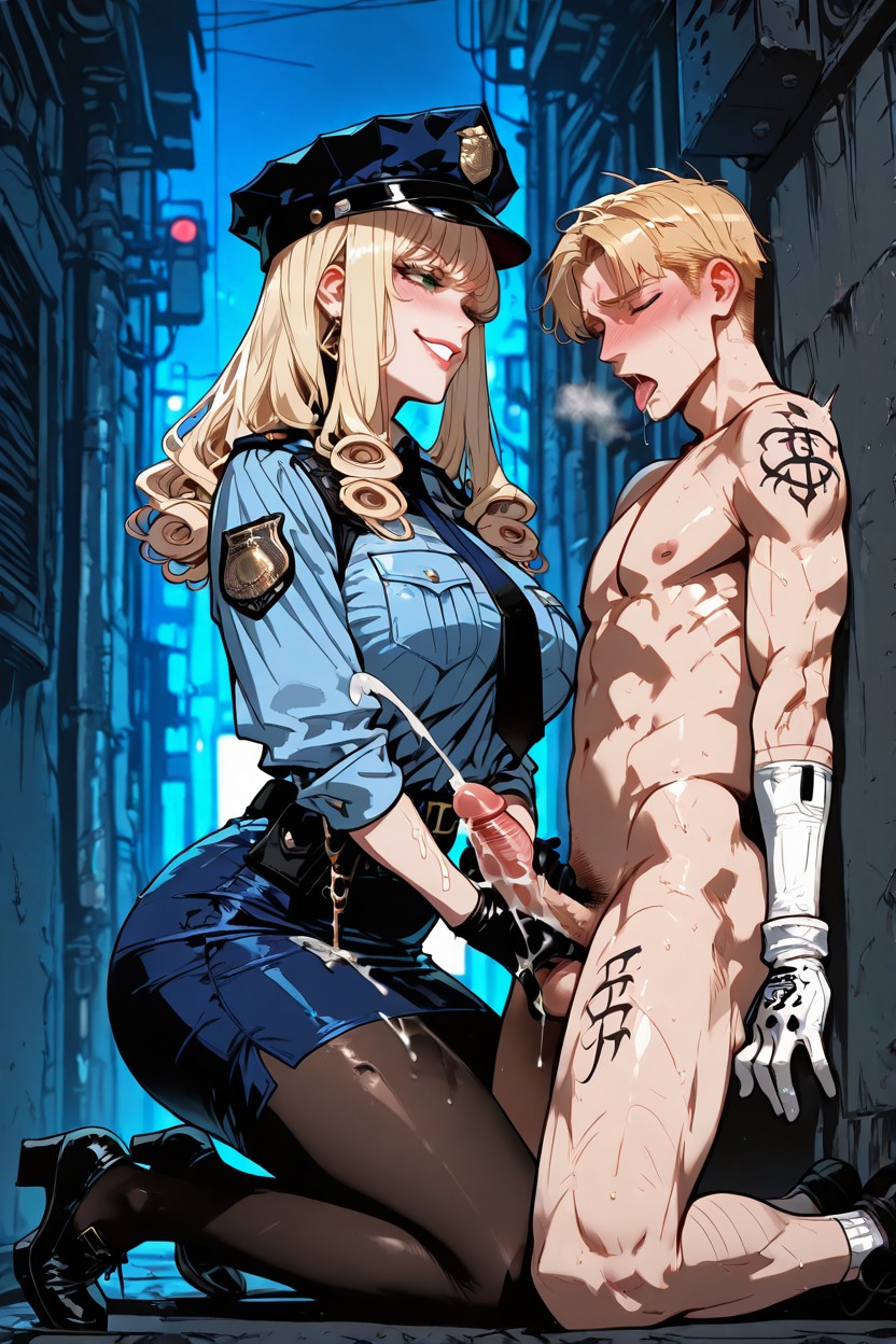 Femdom, Permed Hair, Cum On Clothes Hentai AI Porn