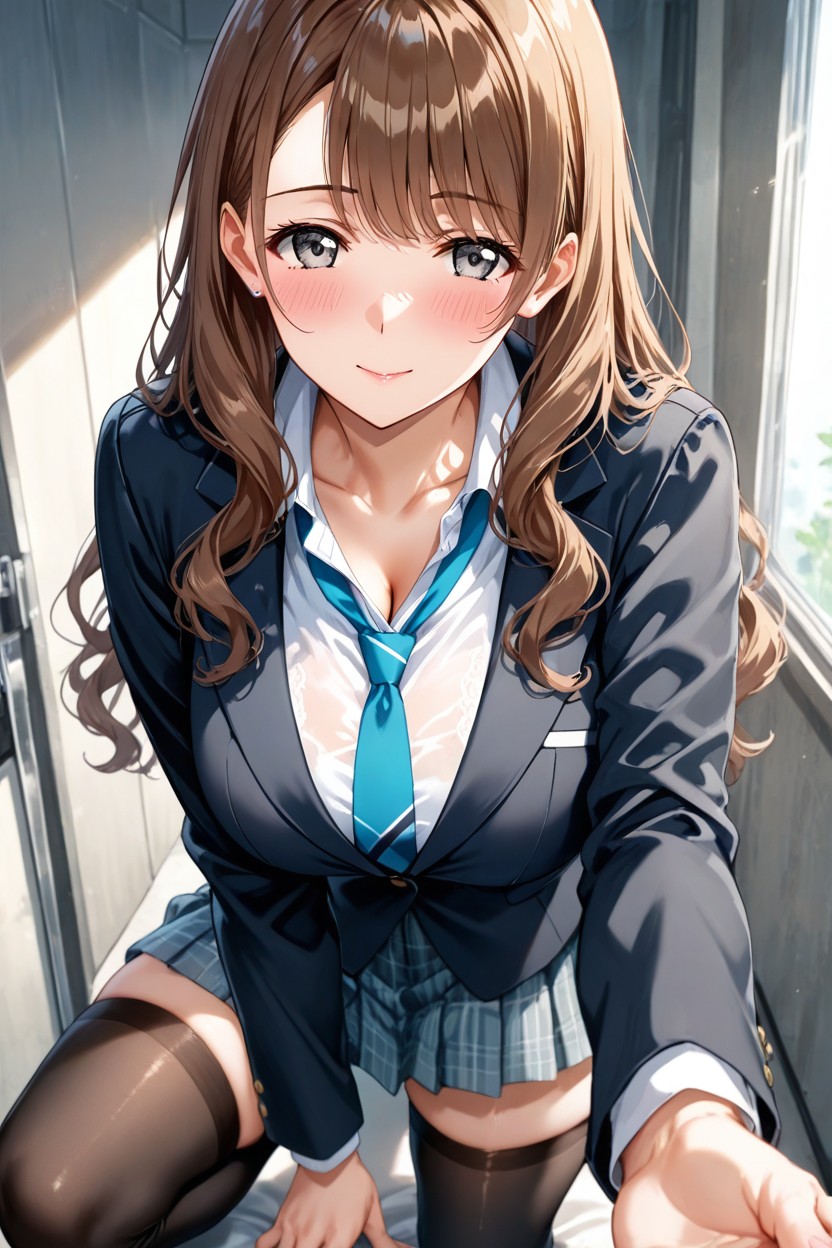 Uchida Yua, Female Body, White Shirt Hentai AI Porn