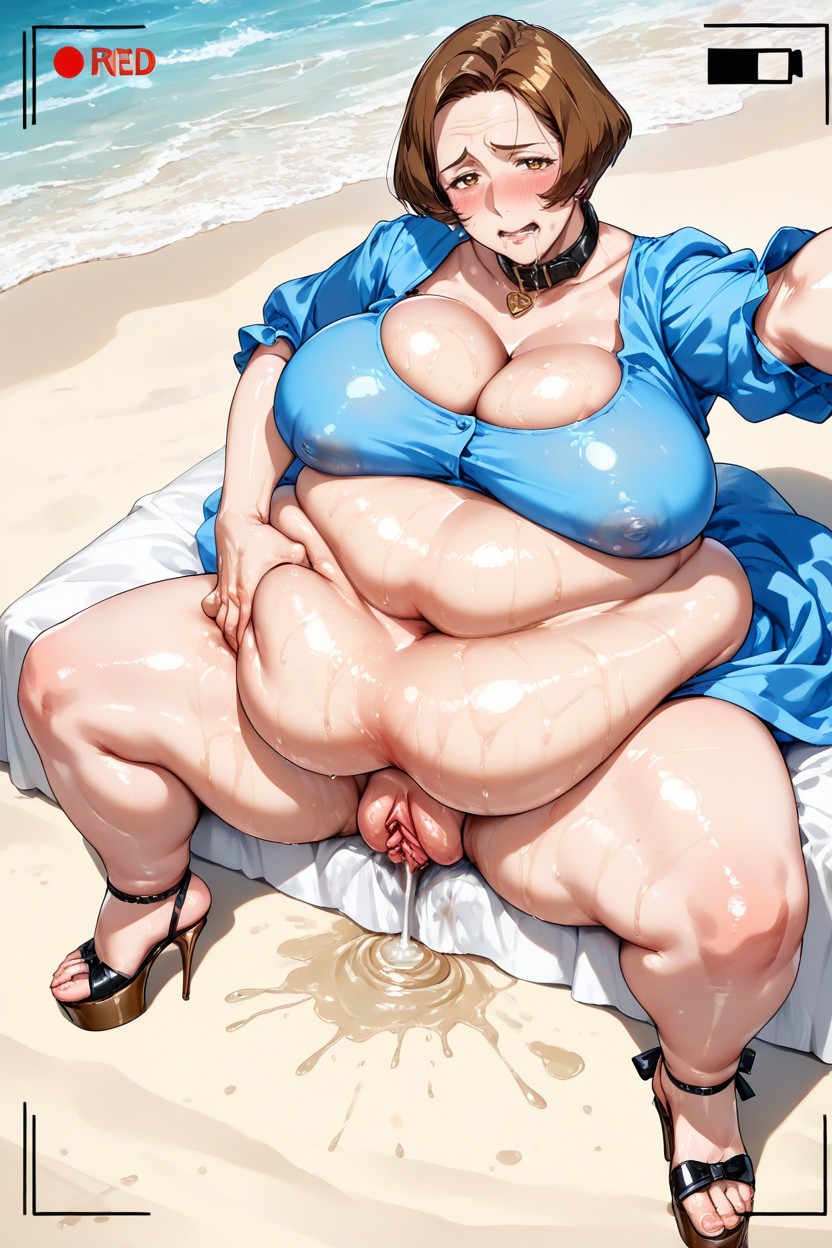 Detailed Visible Toenails, Extremely Large Labia, Beautiful Toes Hentai AI Porn