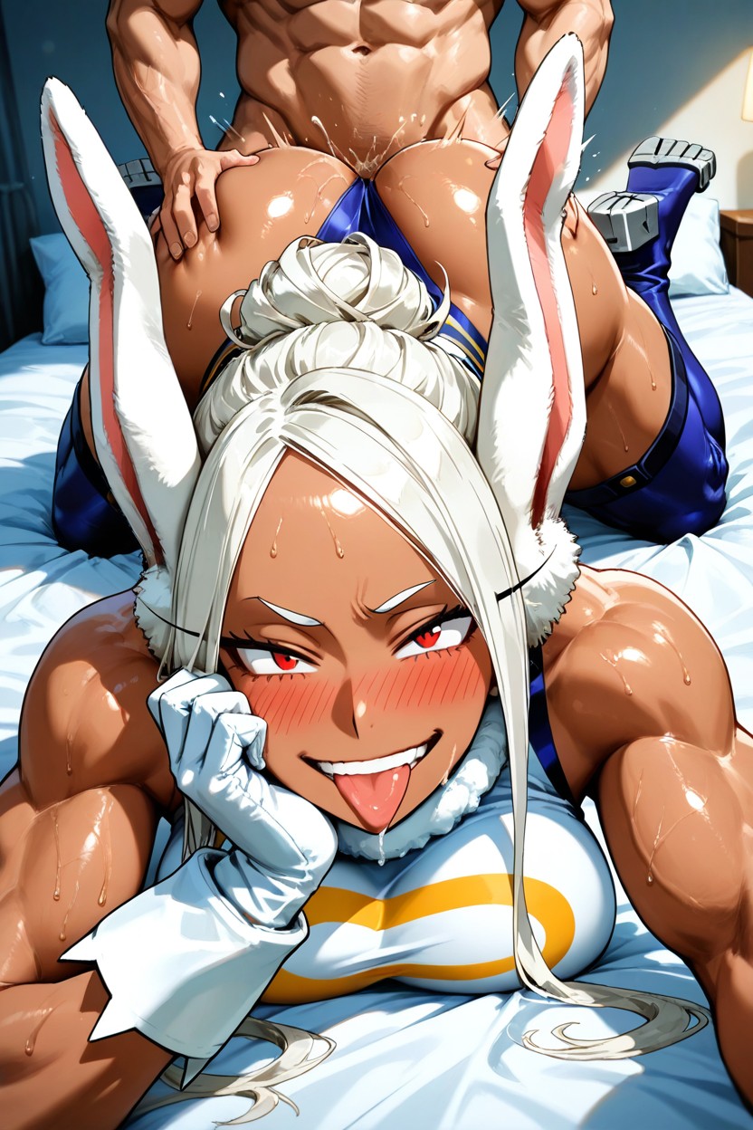 Athletic, Mirko From My Hero Academia, Red Eyes Hentai AI Porn