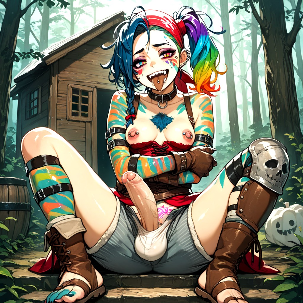 Rainbow Hair, Transgenres, Toes Hentai IA
