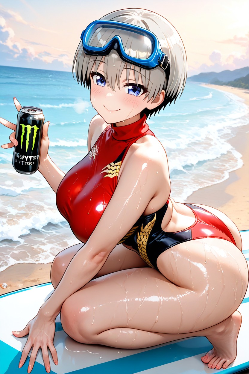 Beach, Sudada, Playa Hentai IA