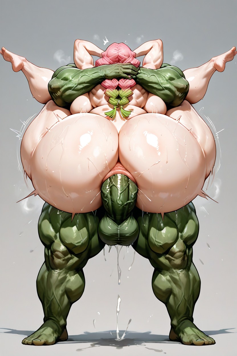 Hyper Giant Breasts, Extremely Large Ass, Full Body Hentai AI Porn