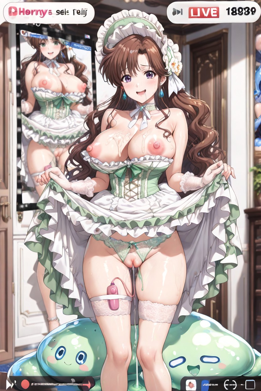Orgasm, Grinning, Lace Stockings Hentai AI Porn