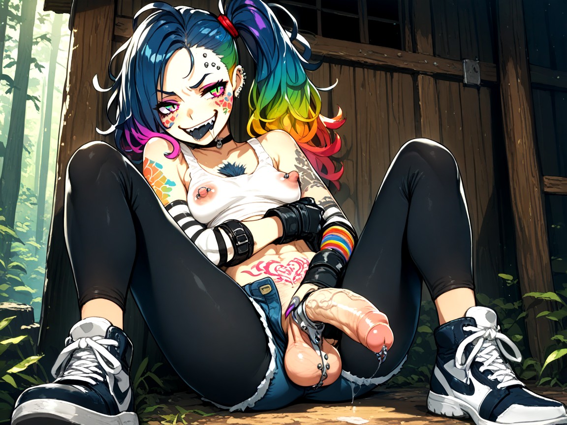 Futanari, Slit Pupils, Drooling Hentai AI Porn