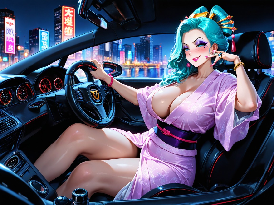 Without A Bra, Smoking A Cigarette, Blue Eyes Hentai AI Porn