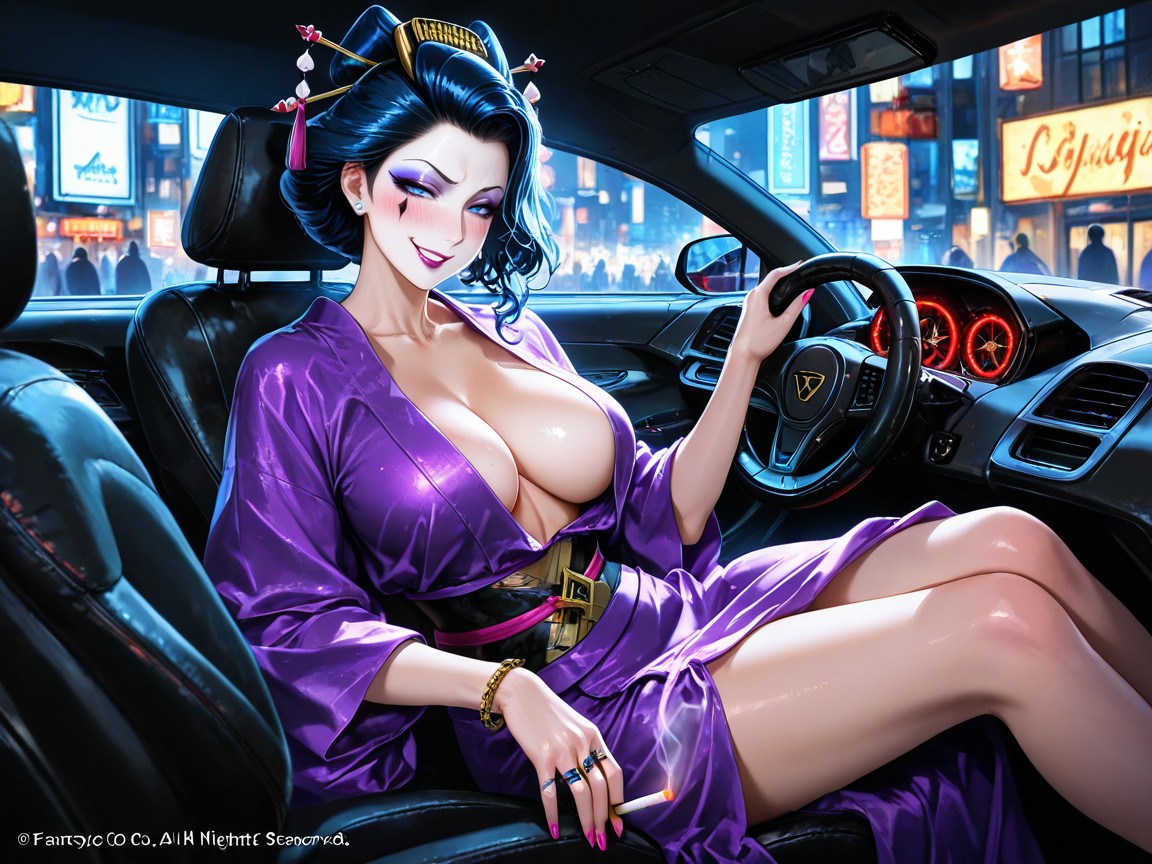Sharp Features, A Wicked Smile, ¾ Angle From The Front And Right Hentai AI Porn