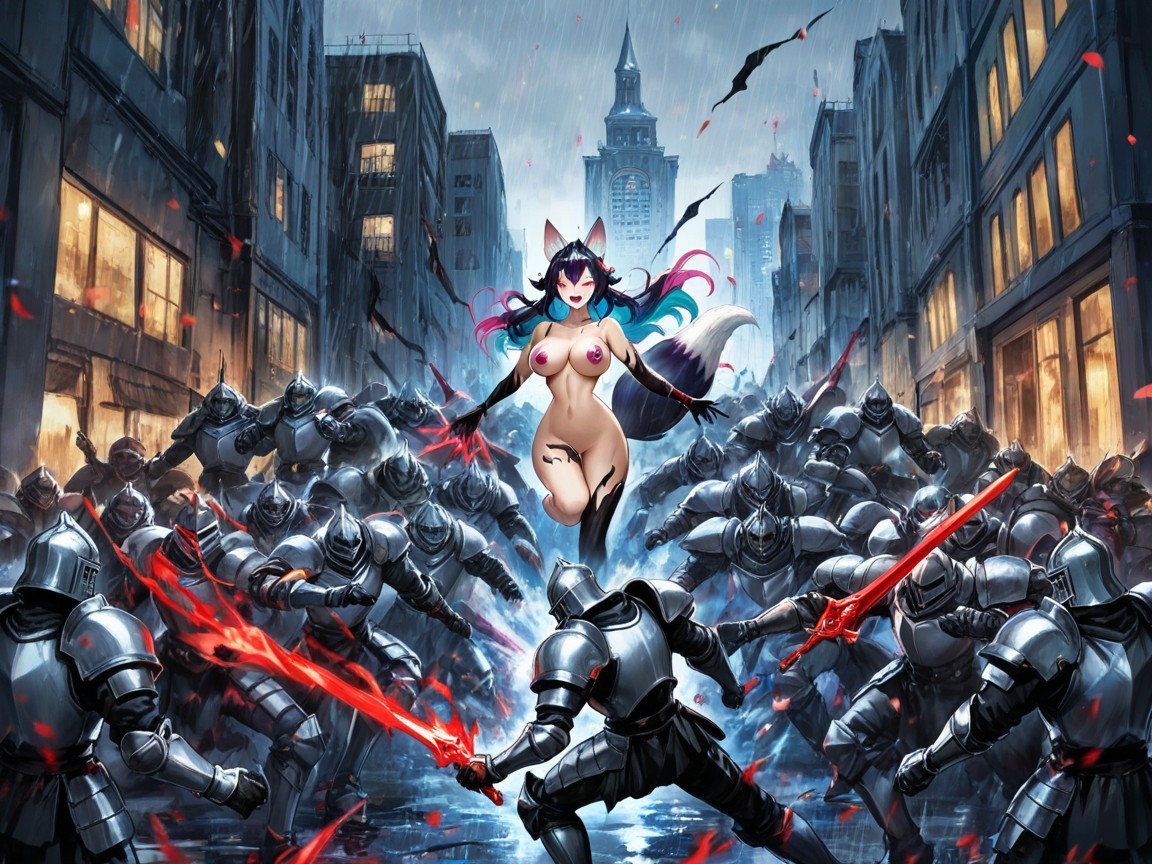 Men And Women, High Resolution, Glistening Silver Armor Hentai AI Porn