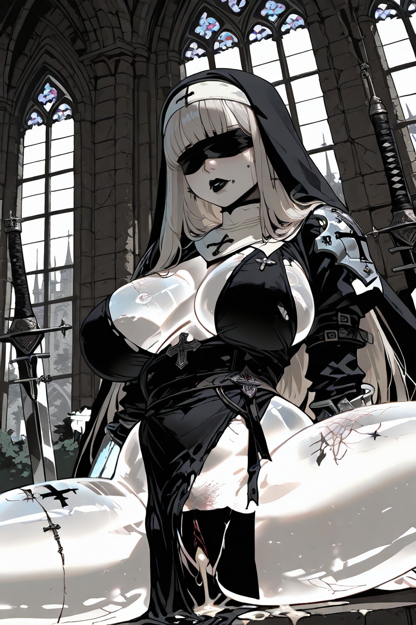 Deep Plunging Neckline, Gesture, Bored Hentai AI Porn