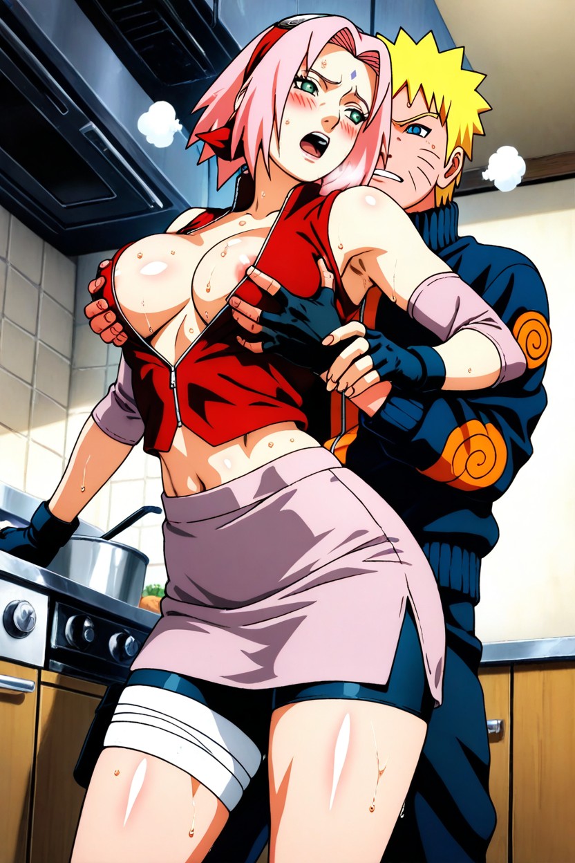 Sporty Shorts, Medium Breast, A Uzumaki Naruto Hentai AI Porn