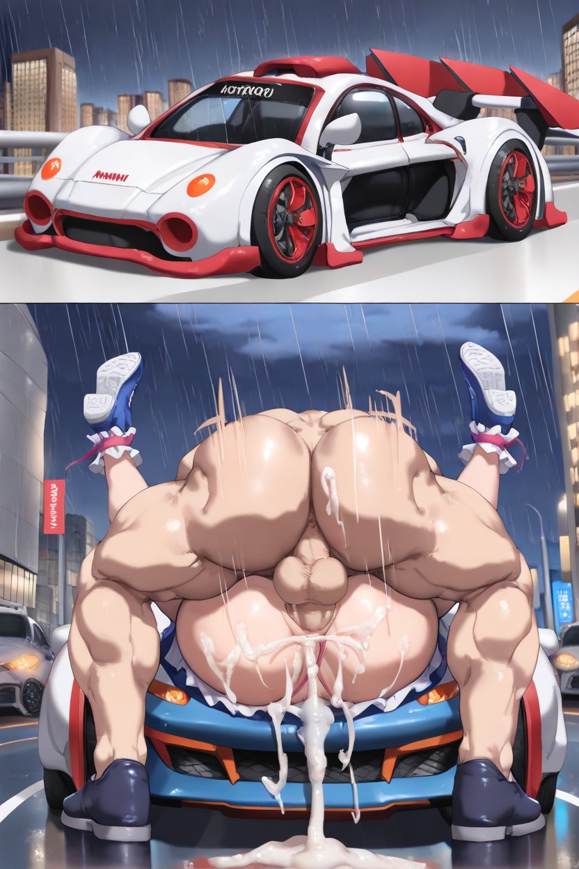 Big Muscular Male, Full Insertion Penis, Skirt Hentai AI Porn