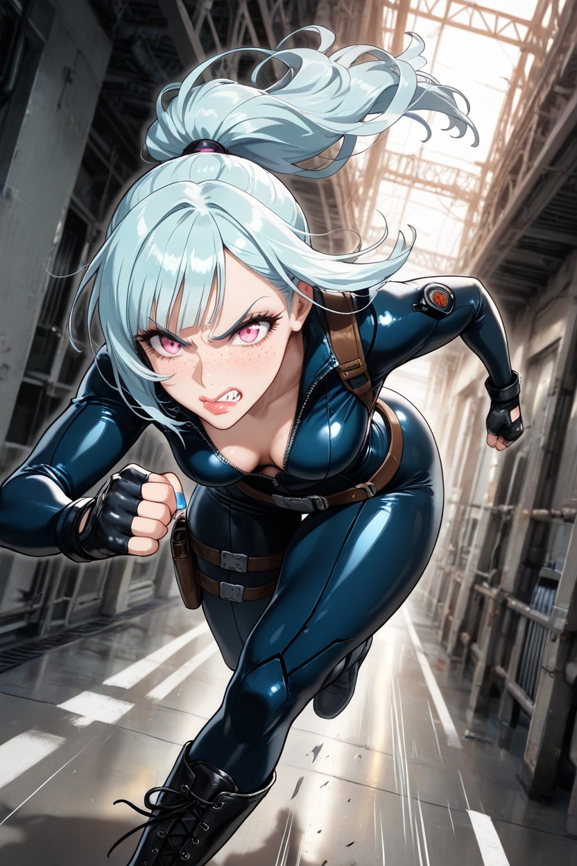 Alleyway, Freckles, Laced Boots Hentai AI Porn