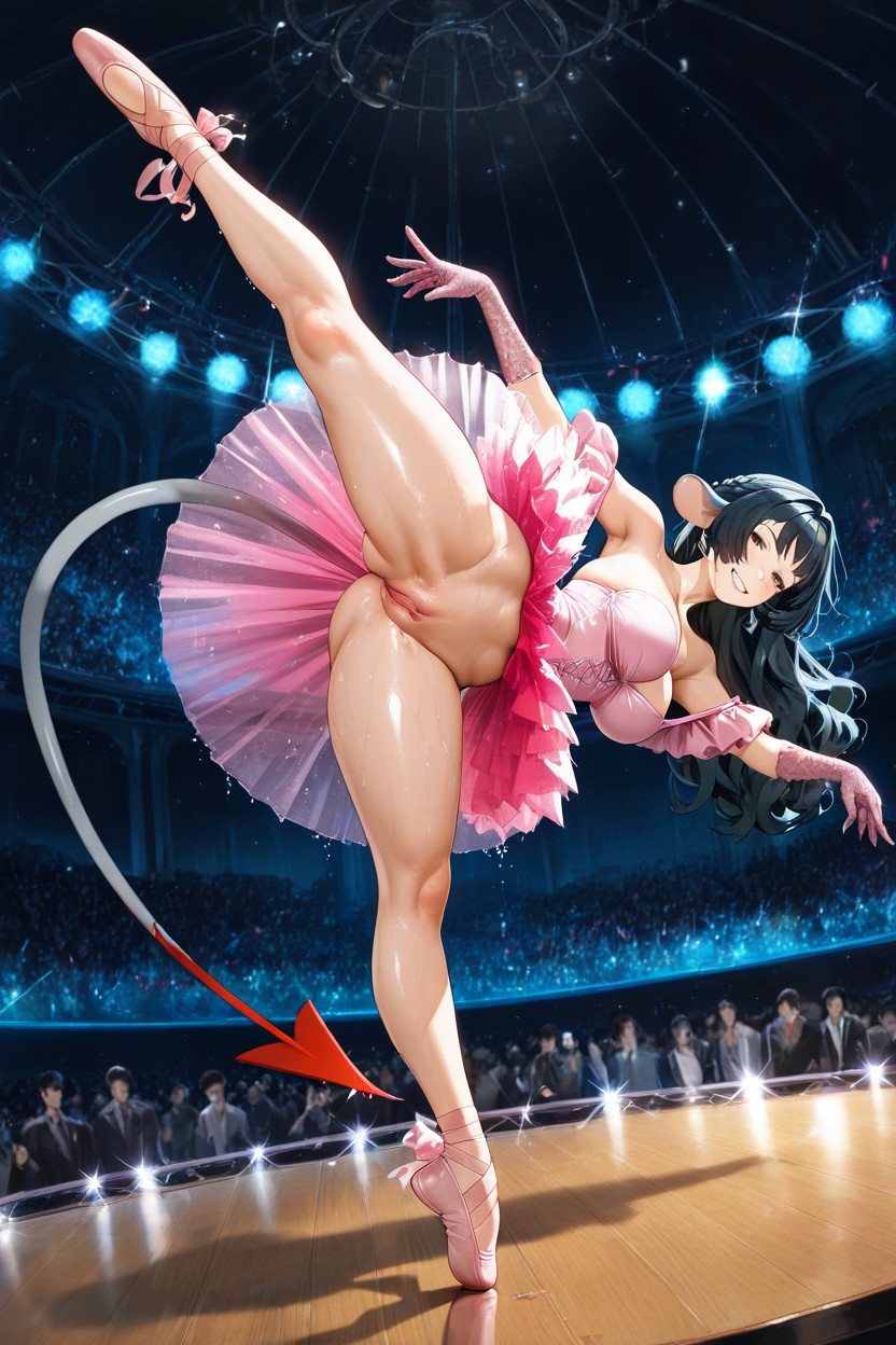 Blushing, In Elegant Party Hall, Detailed Hentai AI Porn