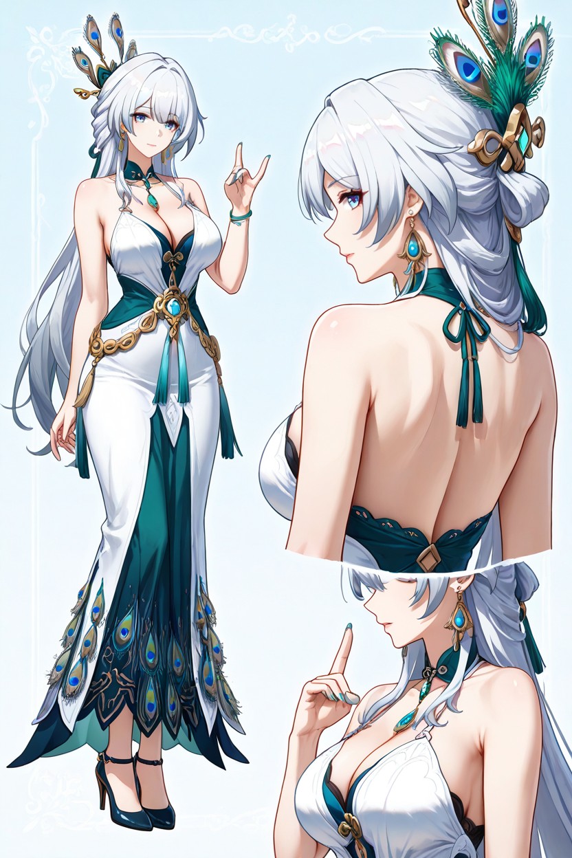 White Hair, Armpit, Hsrverse Hentai AI Porn