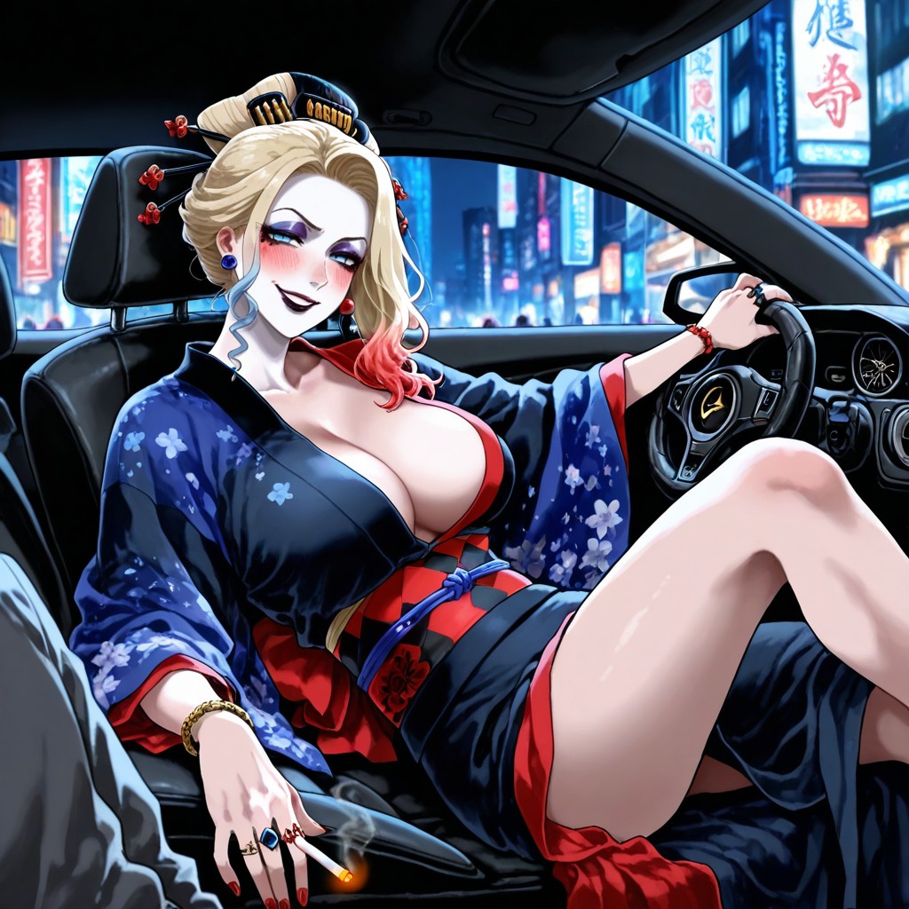 Harley Quinn, Cinematic Lighting, Smug Expression Hentai AI Porn