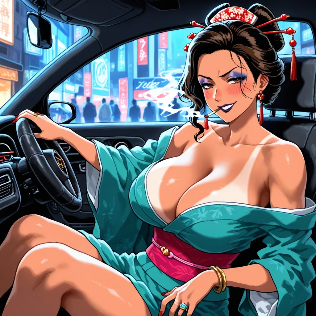Long Length, Rings, Mischievous (smiling While Blushing) Hentai AI Porn