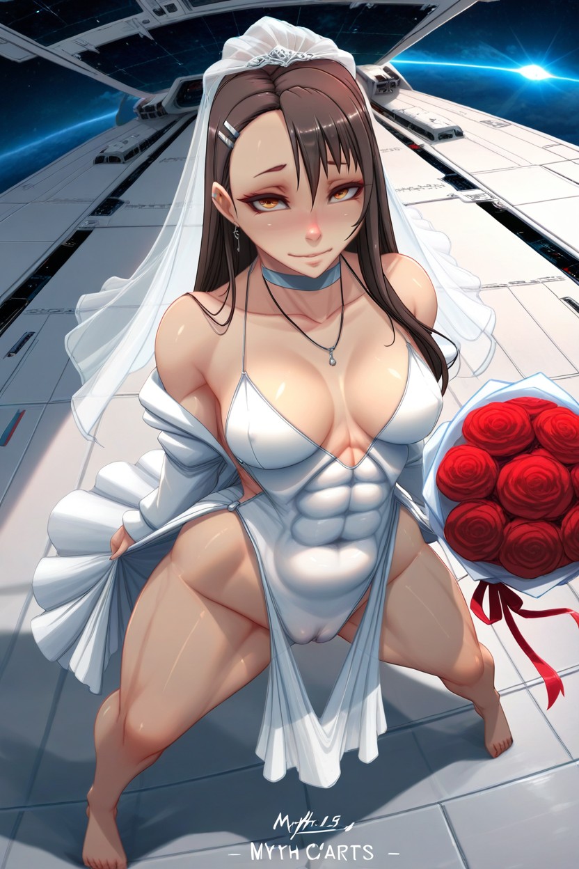 Mythcarts Style, Dark Brown Skin, Small Breasts Hentai AI Porn