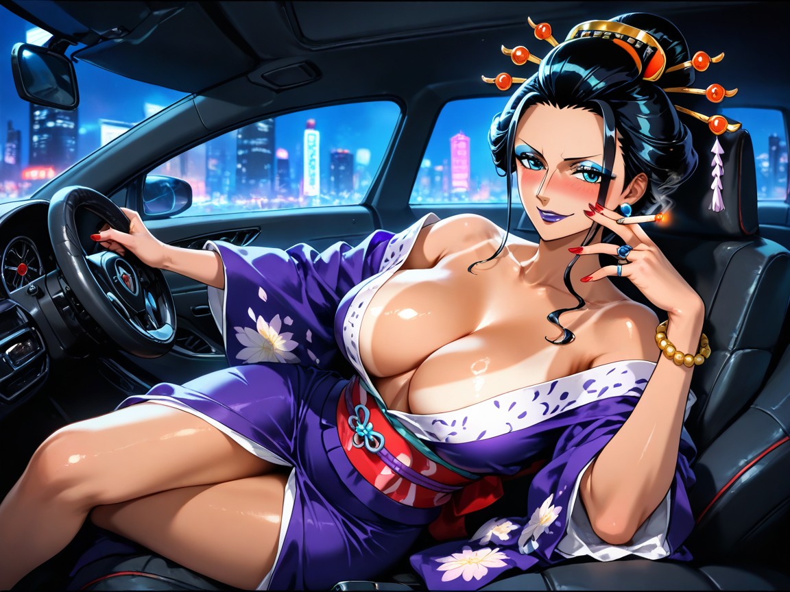 With A Smile On Her Face, Bracelets, Nico Robin Hentai AI Porn