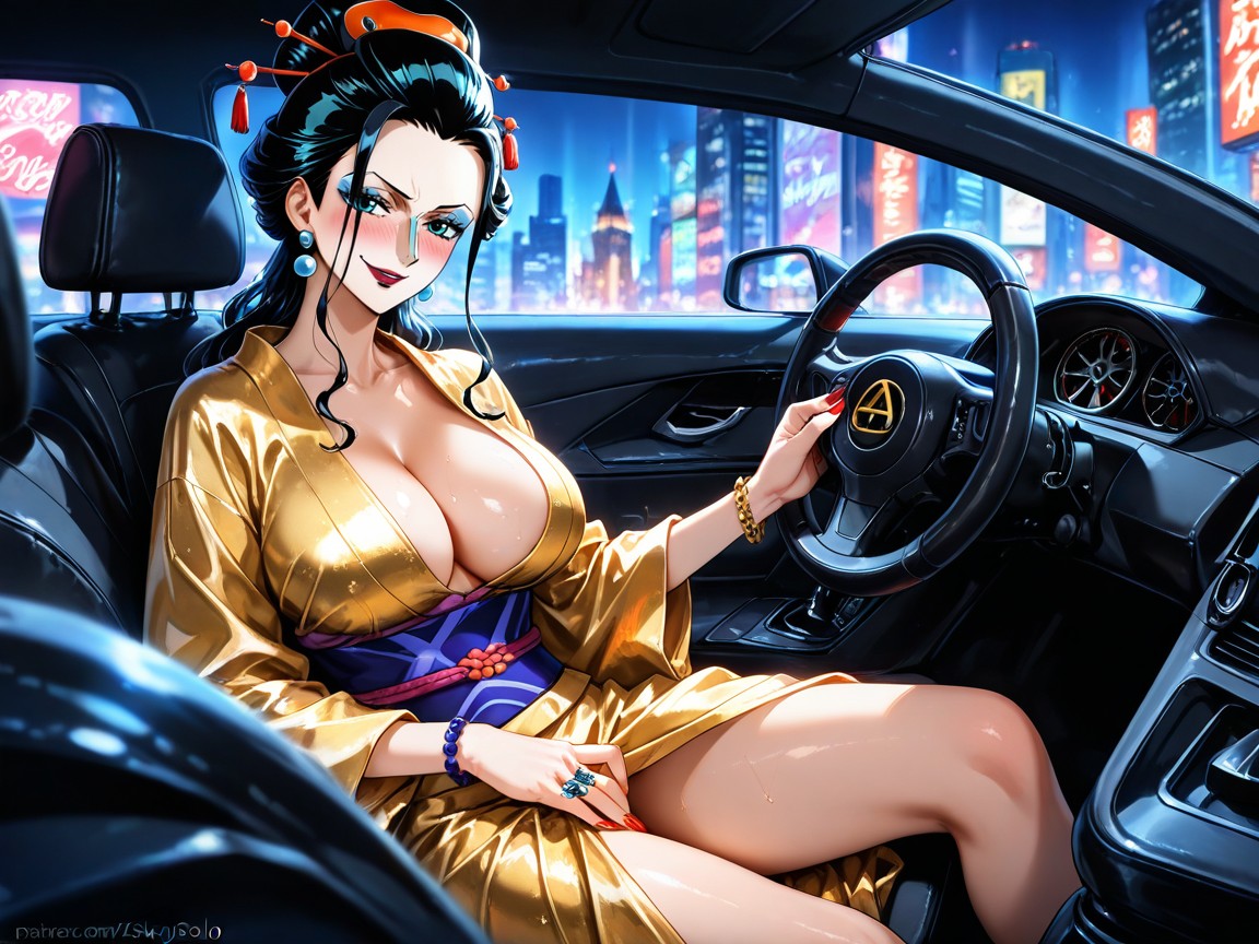 Smile, Black Hair, Massive Breast Hentai AI Porn