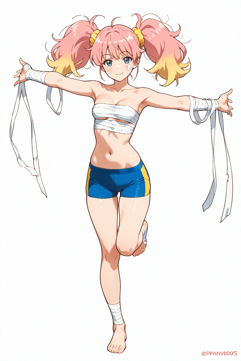 Pink Hair, Girl, Large Blue Eyes Hentai AI Porn