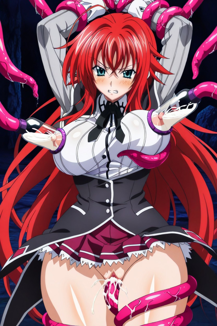 Tentacles Grab The Thighs, Anime Style, Tentacle Penetration In Pussy Hentai AI Porn