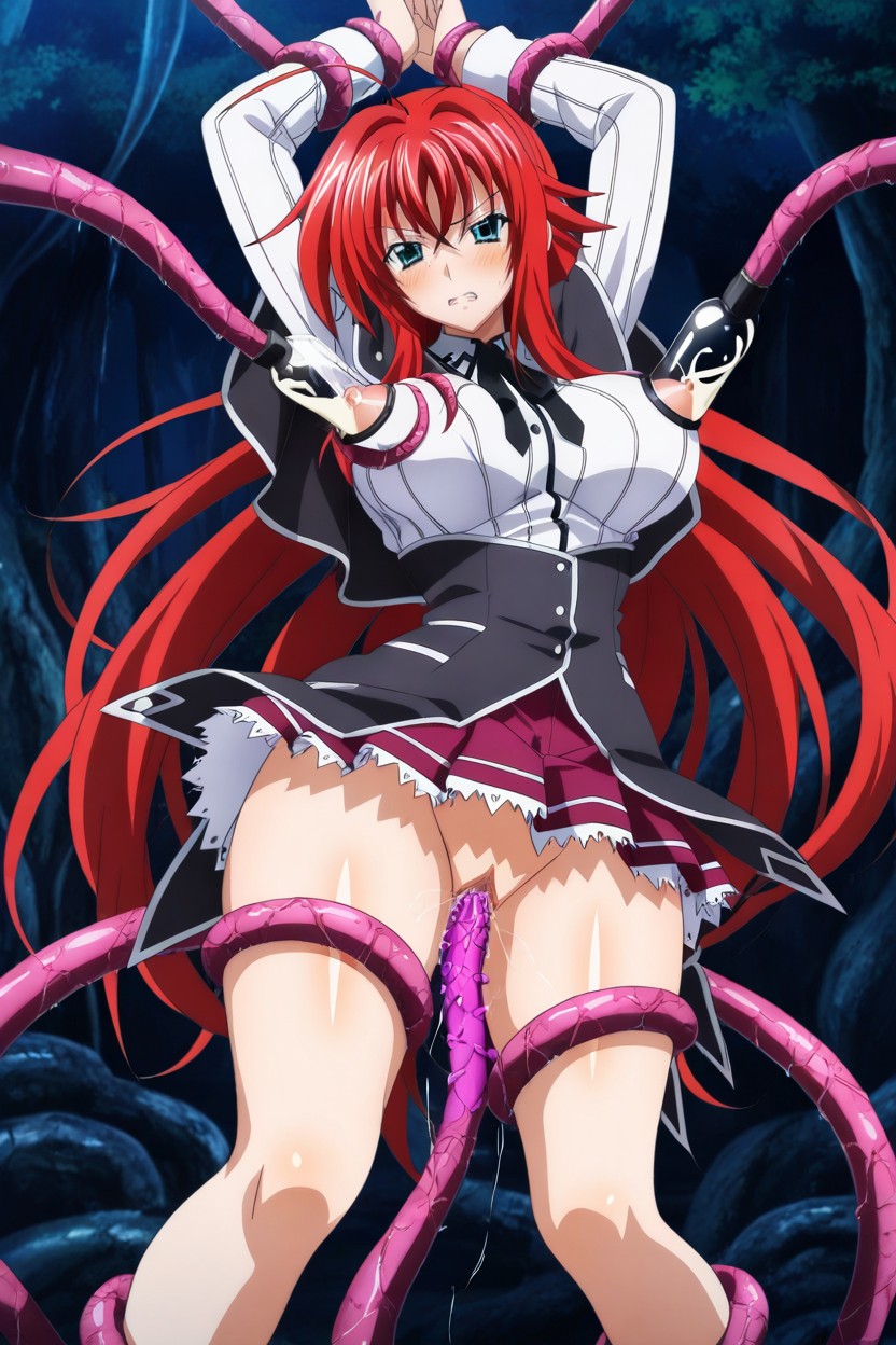 Tentacles Around Belly, Tentacles Around Body, Anime Style Hentai AI Porn