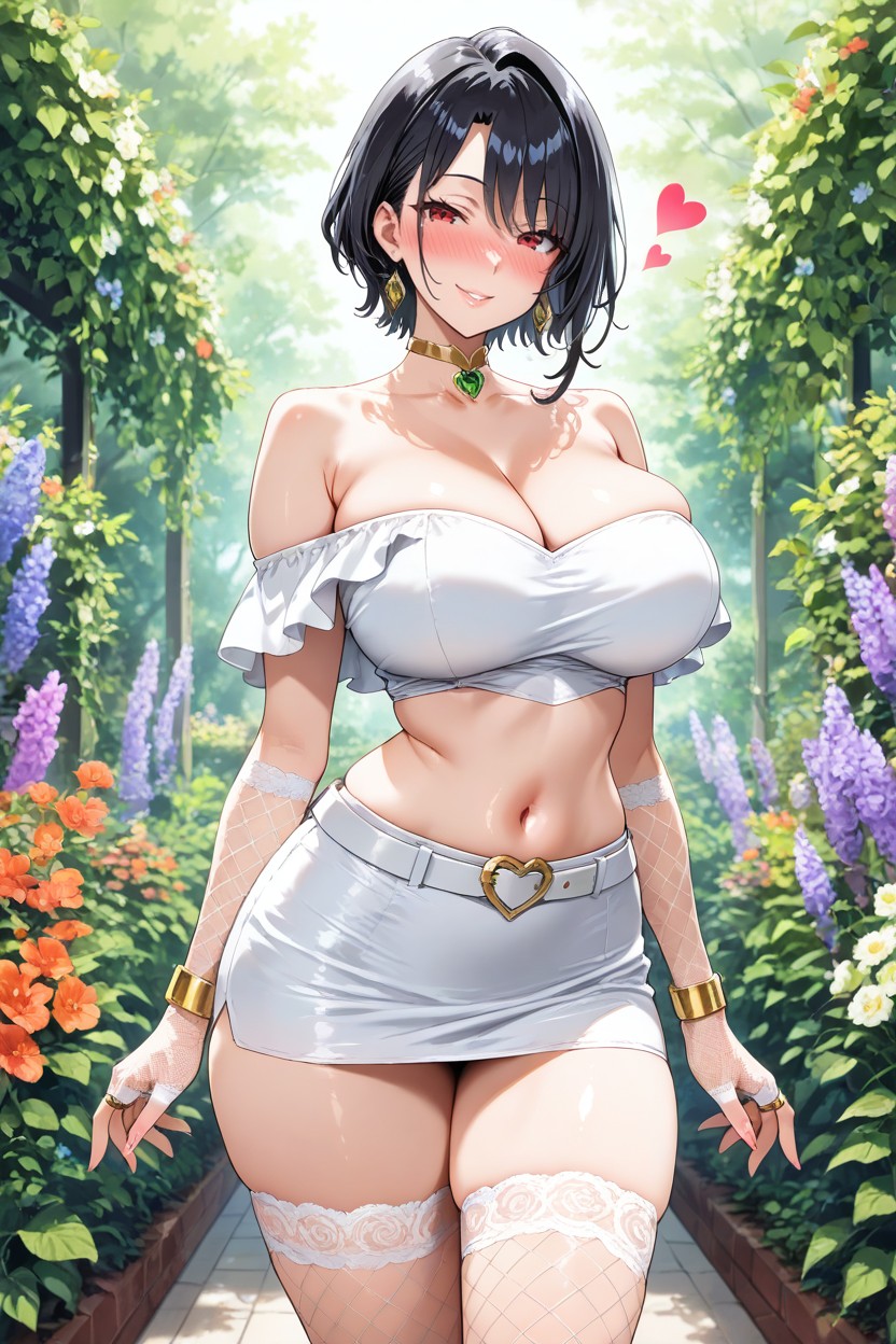 Gold Bracelets, White Off-the-shoulder Top, Woman In Love Hentai AI Porn
