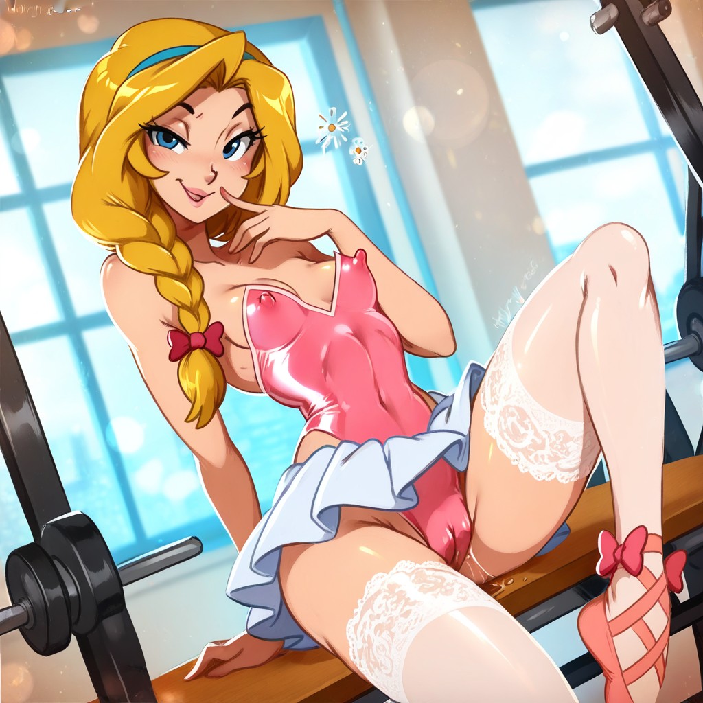 Merunyaa Art Style, Female Focus, Blonde Hair Hentai AI Porn