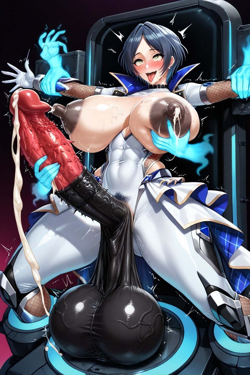 Oversized Hyper Gigantic Testicles, Barbed Glans, Very Long Nipple Hentai AI Porn