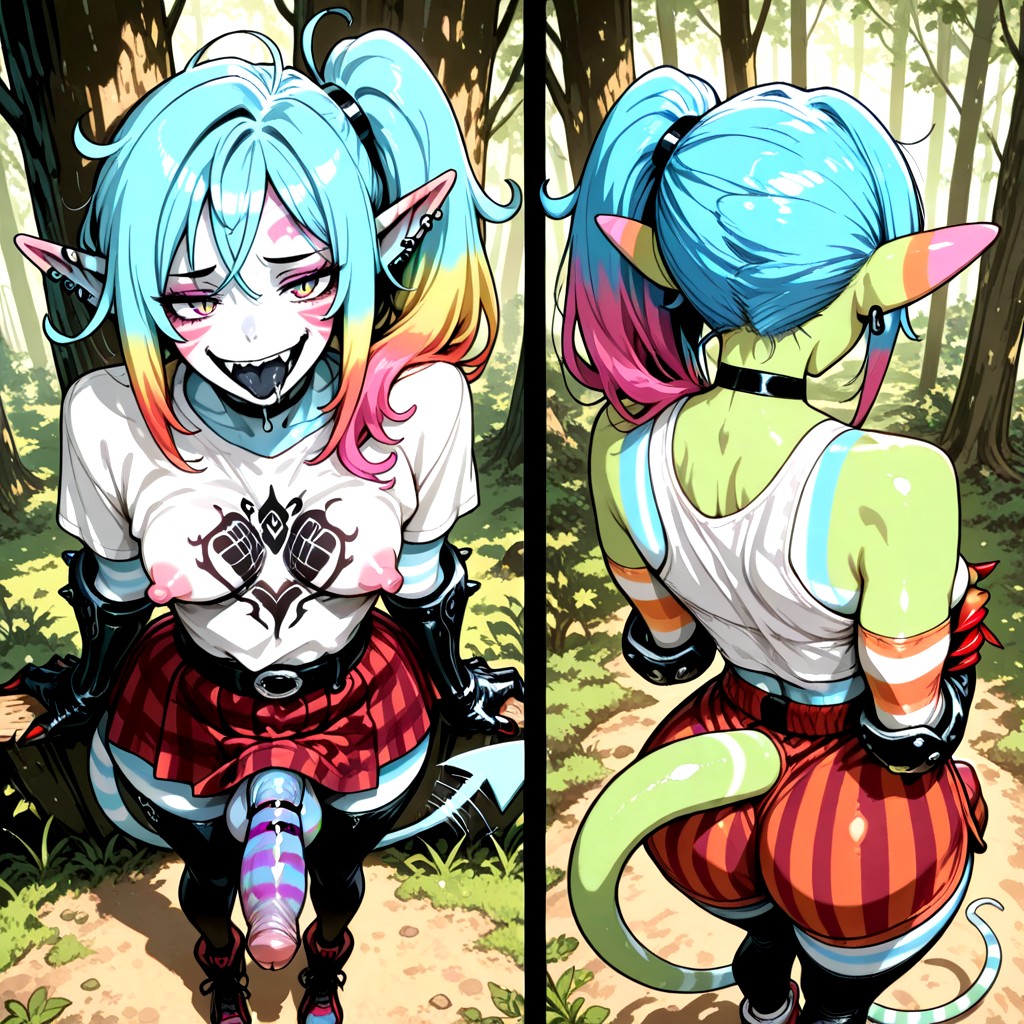 Black Tongue, Face Scales, Wagging Tail Hentai IA