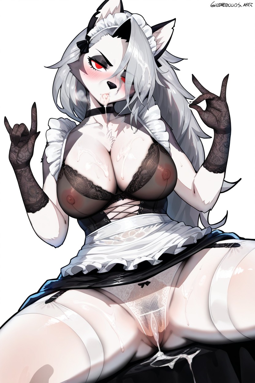 Nanoless Art Style, See Through Panties, Lace Panties Hentai IA