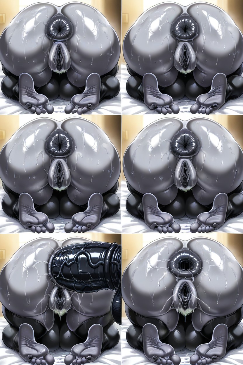 Hiperpene Imposiblemente Largo, Extreme Hyper Excessive Pussy Juice, Cock Almost Penetrating Anus Hentai IA