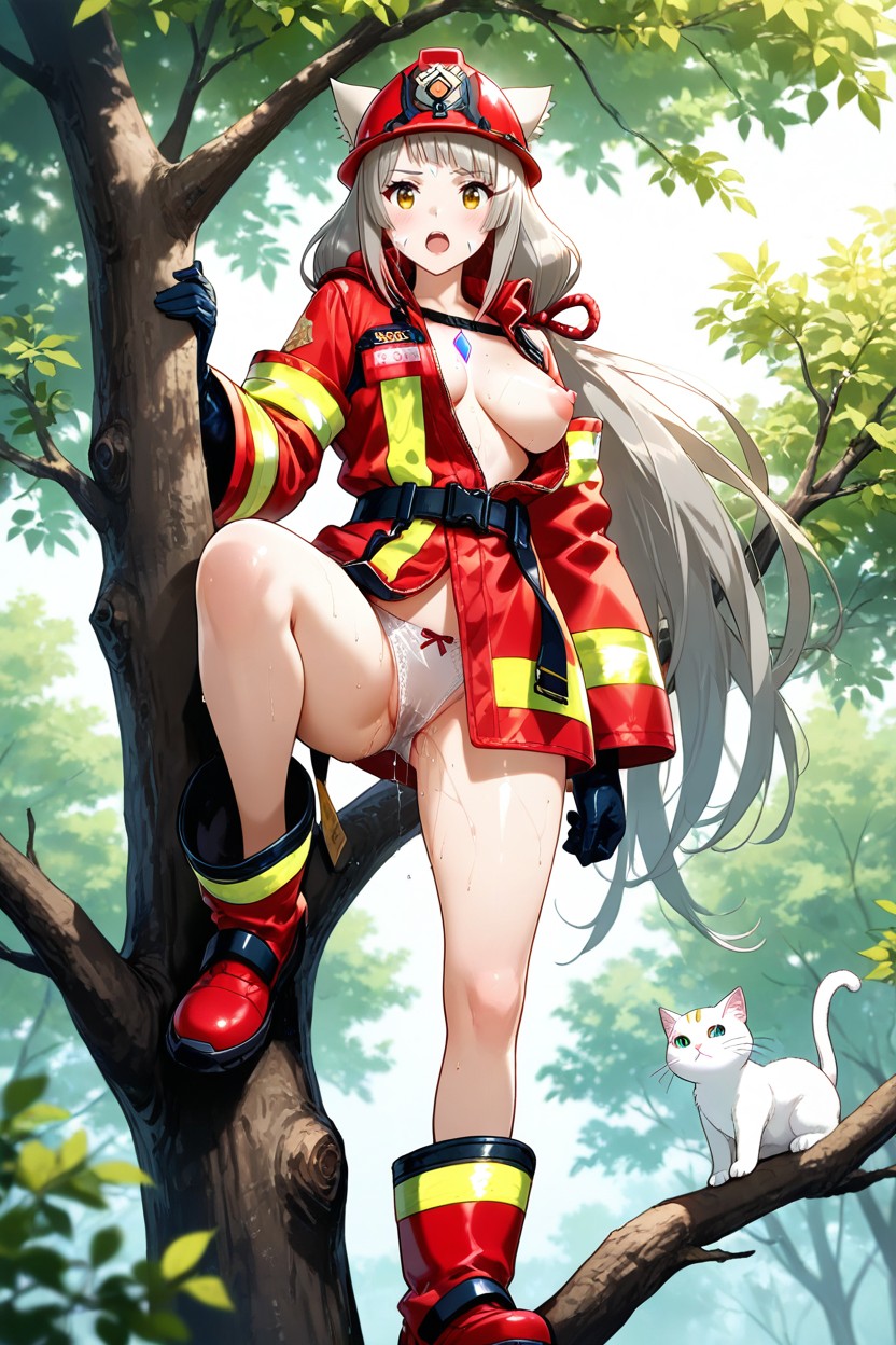 Front View, Hard Lighting, Medium Breast Hentai AI Porn
