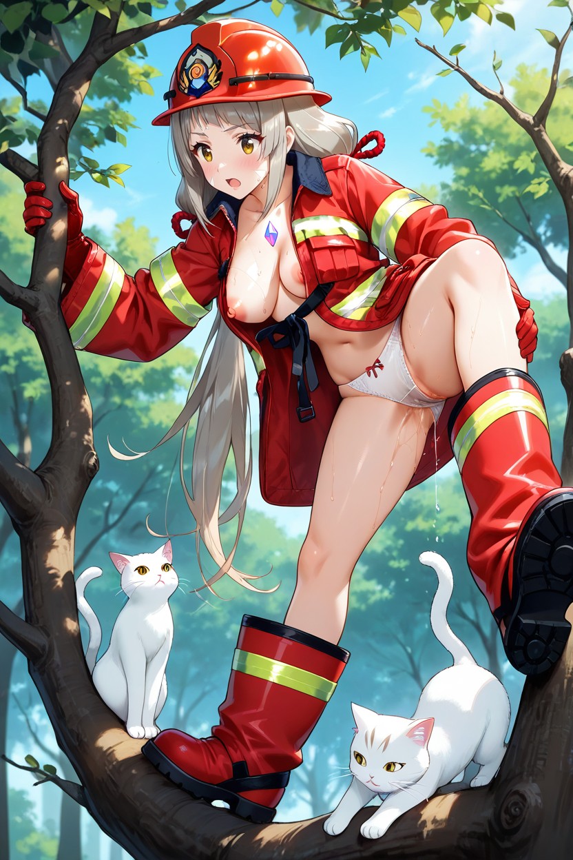 In The Park, Hard Lighting, High Details Hentai IA